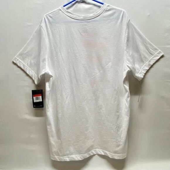NIKE Dri-Fit Tee Men's Large White Standard Fit Just Do It Logo Short Sleeve NWT - Picture 2 of 12